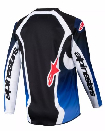 Tricou motocross copii ALPINESTARS YTH RACER WURX ALBASTRU/NEGRU