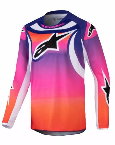 Tricou de motocross ALPINESTARS YTH RACER WURX MULTI/ALB pentru copii