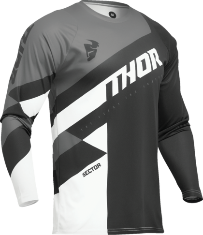 Children's motocross jersey THOR YOUTH SECTOR CHECKER BLACK/WHITE