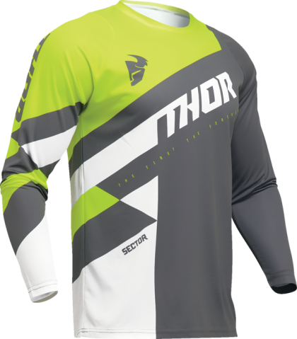 Детско мотокрос джърси THOR YOUTH SECTOR CHECKER GRAY/ACID