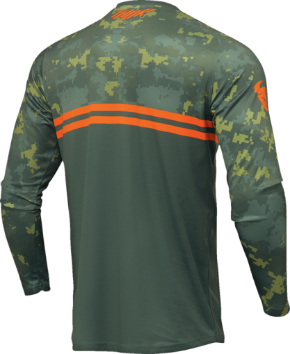 Tricou motocross copii THOR YOUTH SECTOR DIGI VERDE/ORANGE