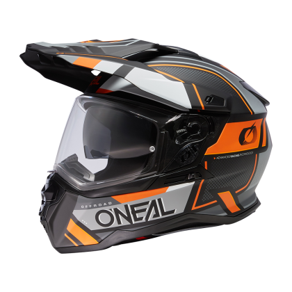 Enduro helmet D-SRS SQUARE V.24 BLACK/GRAY/ORANGE