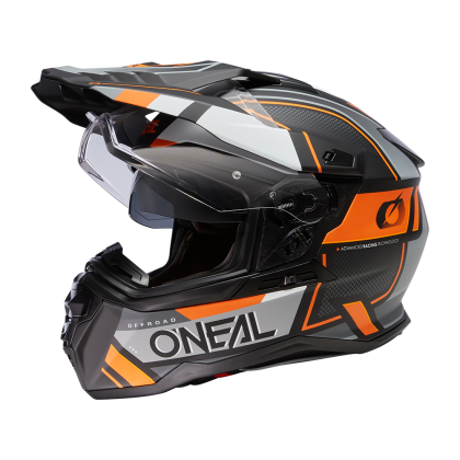 Enduro helmet D-SRS SQUARE V.24 BLACK/GRAY/ORANGE