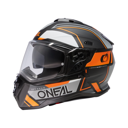 Casca Enduro D-SRS SQUARE V.24 NEGRU/GRI/PORTOCIAL