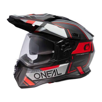 Enduro helmet D-SRS SQUARE V.24 BLACK/GRAY/RED