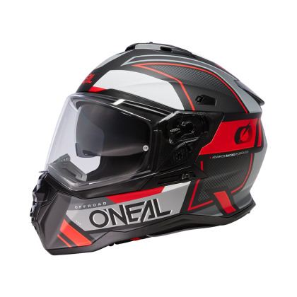 Enduro helmet D-SRS SQUARE V.24 BLACK/GRAY/RED