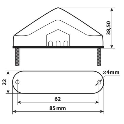 Задни светлини NOVA, 9 Leds 12V - 90484