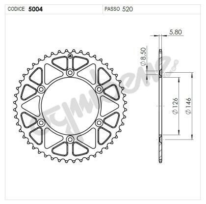 Pinion spate TROFEO 365004148 NEGRU