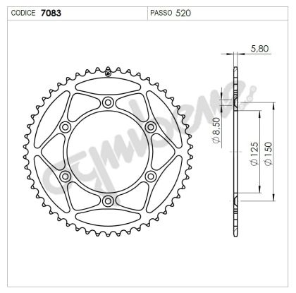 Rear Sprocket TROFEO 367083149 ORANGE