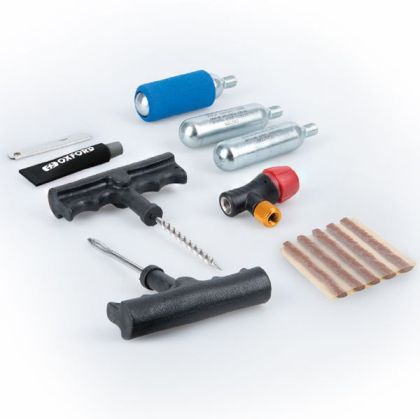 Motorcycle tire repair kit