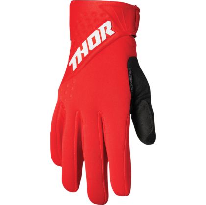 THOR SPECTRUM RED/WHITE COLD WEATHER winter motocross gloves