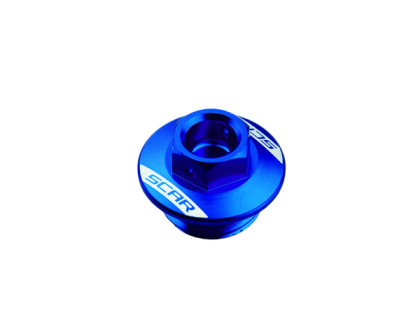 SCAR oil cap for KAWASAKI BLUE