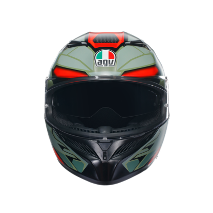 CASTĂ AGV K3 - DECEPT MAT NEGRU/VERDE/ROȘU