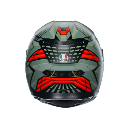 AGV K3 HELMET - DECEPT MATT BLACK/GREEN/RED