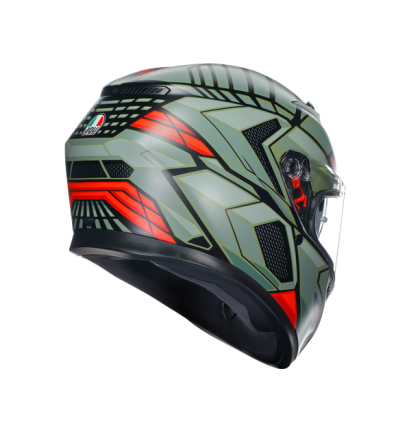 CASTĂ AGV K3 - DECEPT MAT NEGRU/VERDE/ROȘU