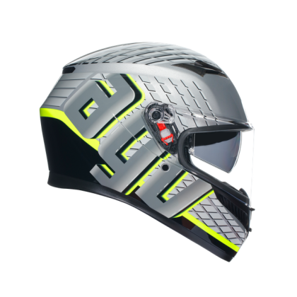 CASTĂ AGV K3 - FORTIFY GRI/NEGRU/GALBEN FLUO