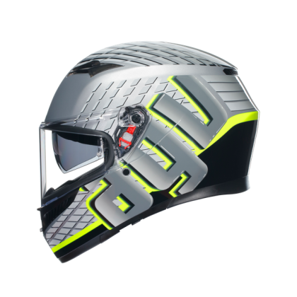 CASTĂ AGV K3 - FORTIFY GRI/NEGRU/GALBEN FLUO