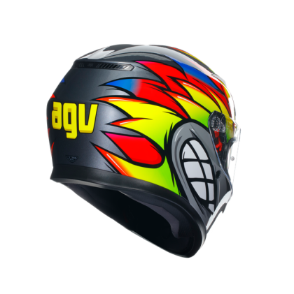 КАСКА  AGV K3 -BIRDY 2.0 GREY/YELLOW/RED