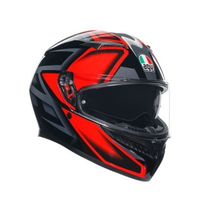 КАСКА  AGV K3 -COMPOUND BLACK/RED