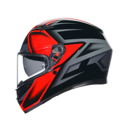 КАСКА  AGV K3 -COMPOUND BLACK/RED