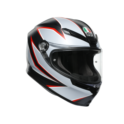 HELMET AGV K-6 S FLASH MATT BLACK/GREY/RED