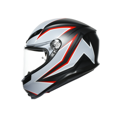 HELMET AGV K-6 S FLASH MATT BLACK/GREY/RED