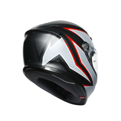 HELMET AGV K-6 S FLASH MATT BLACK/GREY/RED