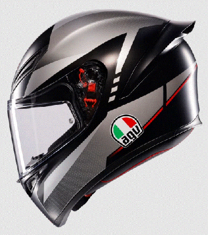 Helmet AGV K1 S LAP MATT BLACK/GREY/RED