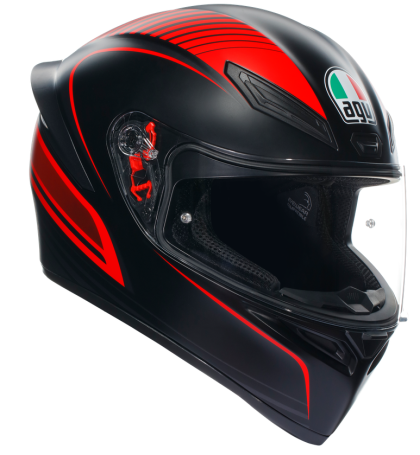 Helmet AGV K1 S WARMUP MATT BLACK/RED