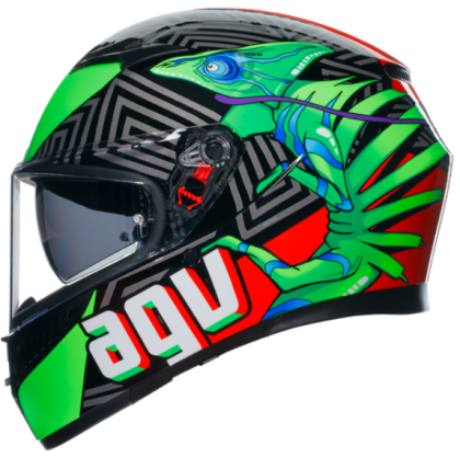 AGV K3 HELMET - KAMALEON BLACK/RED/GREEN