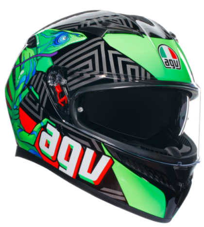 AGV K3 HELMET - KAMALEON BLACK/RED/GREEN