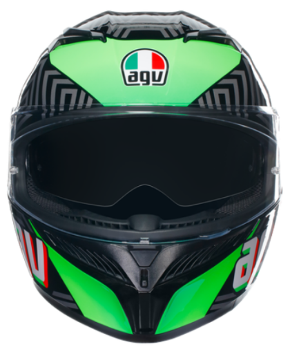 AGV K3 HELMET - KAMALEON BLACK/RED/GREEN