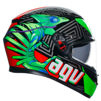 AGV K3 HELMET - KAMALEON BLACK/RED/GREEN