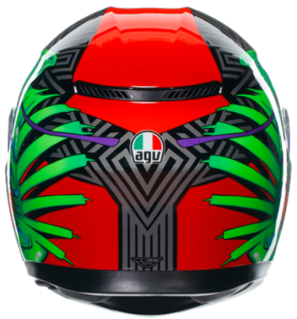 AGV K3 HELMET - KAMALEON BLACK/RED/GREEN