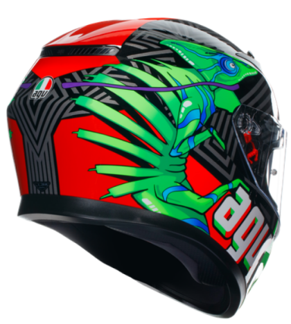 AGV K3 HELMET - KAMALEON BLACK/RED/GREEN