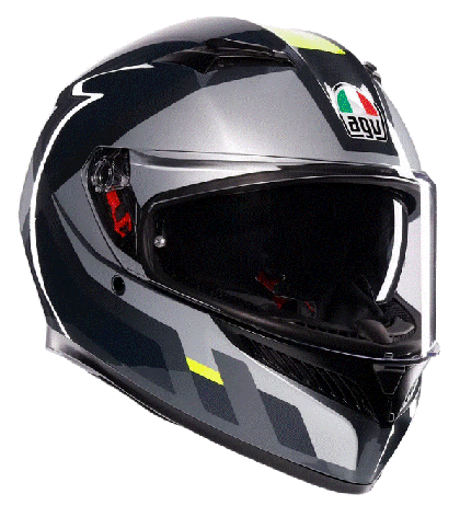 ΚΡΑΝΟΣ AGV K3 ΑΠΟΧΡΩΣΗ ΓΚΡΙ/ΚΙΤΡΙΝΟ FLUO