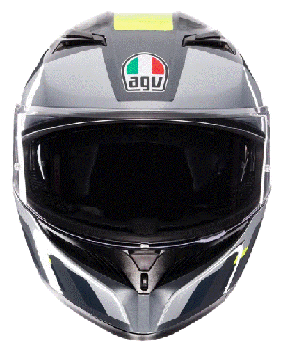 AGV K3 SHADE GRAY/YELLOW FLUO HELMET