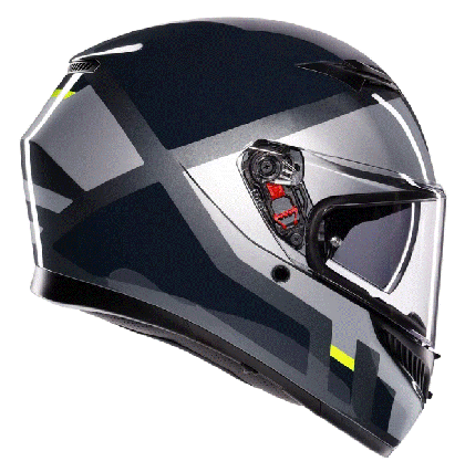 КАСКА AGV K3 SHADE GREY/YELLOW FLUO