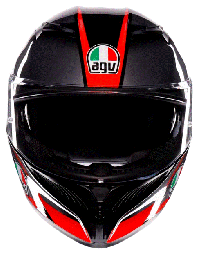 AGV K3 STRIGA HELMET BLACK/GREY/RED