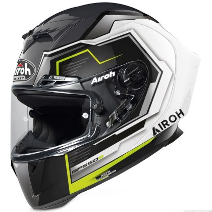 КАСКА AIROH GP550 S RUSH WHITE/YELLOW