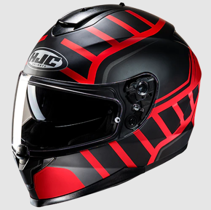 Helmet HJC C70N HOLT BLACK/RED