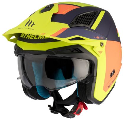 Helmet MT DISTRICT SV S ANALOG D27 MATT ORANGE/FLUO YELLOW