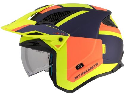 Helmet MT DISTRICT SV S ANALOG D27 MATT ORANGE/FLUO YELLOW