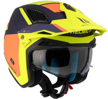 Helmet MT DISTRICT SV S ANALOG D27 MATT ORANGE/FLUO YELLOW