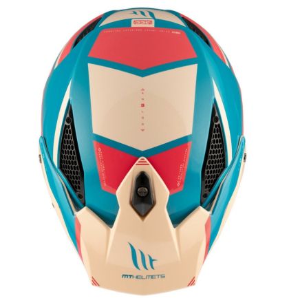 Helmet MT DISTRICT SV S ANALOG D7 GLOSS BLUE/BEIJE/ORANGE