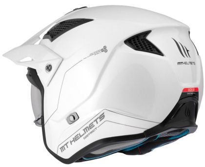 Helmet MT DISTRICT SV S SOLID A0 GLOSS WHITE