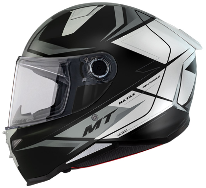 Каска MT REVENGE 2 S HATAX B2 BLACK/GREY/WHITE GLOSS