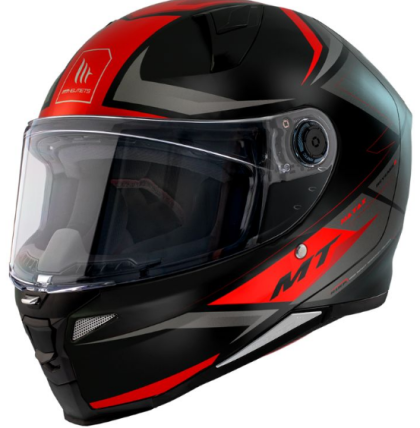 Helmet MT REVENGE 2 S HATAX B5 BLACK/GREY/RED MATT