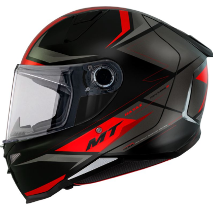 Каска MT REVENGE 2 S HATAX B5 BLACK/GREY/RED MATT