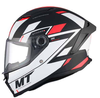 Helmet MT STINGER 2 ZIVZE B5 MATT BLACK/WHITE/RED